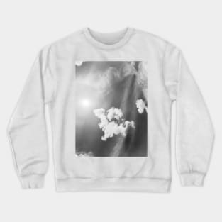 Fluffy cloud shape cloudscape at grey sky Crewneck Sweatshirt